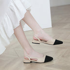 Summer women's small style thick heel flat sandals