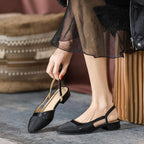 Summer women's small style thick heel flat sandals