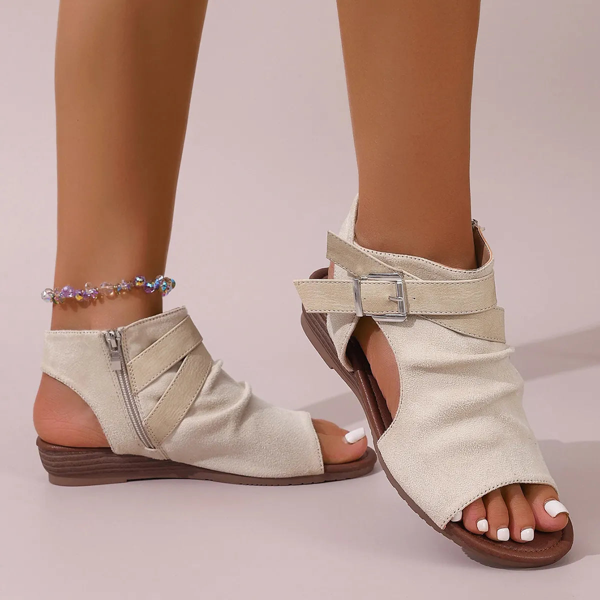 Summer women's belt buckle casual sandals