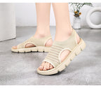 Summer women's hollow round toe comfortable flat sandals