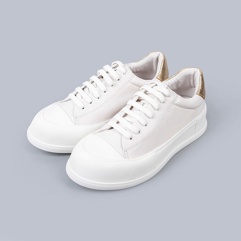 Women's white casual sneakers