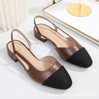 Summer women's small style thick heel flat sandals
