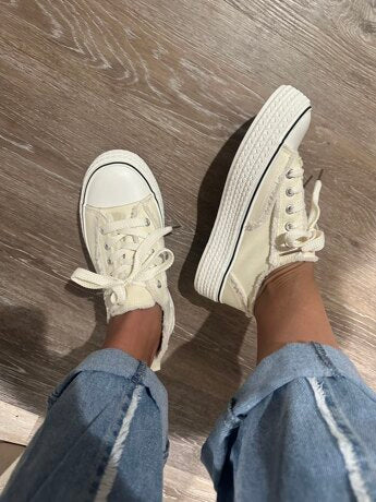 Women's Fashion All-Match Spring, Summer And Autumn Outdoor White Lightweight Lace-Up Round-Toe Canvas Flat-Soled Non-Slip Comfortable Casual Shoes