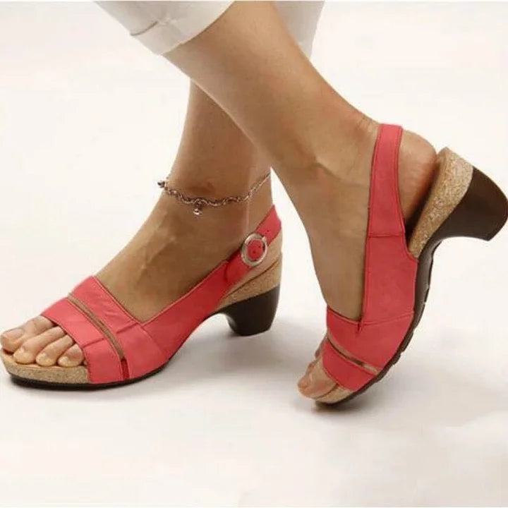 Women's Comfy Elegant Low Chunky Heel Shoes